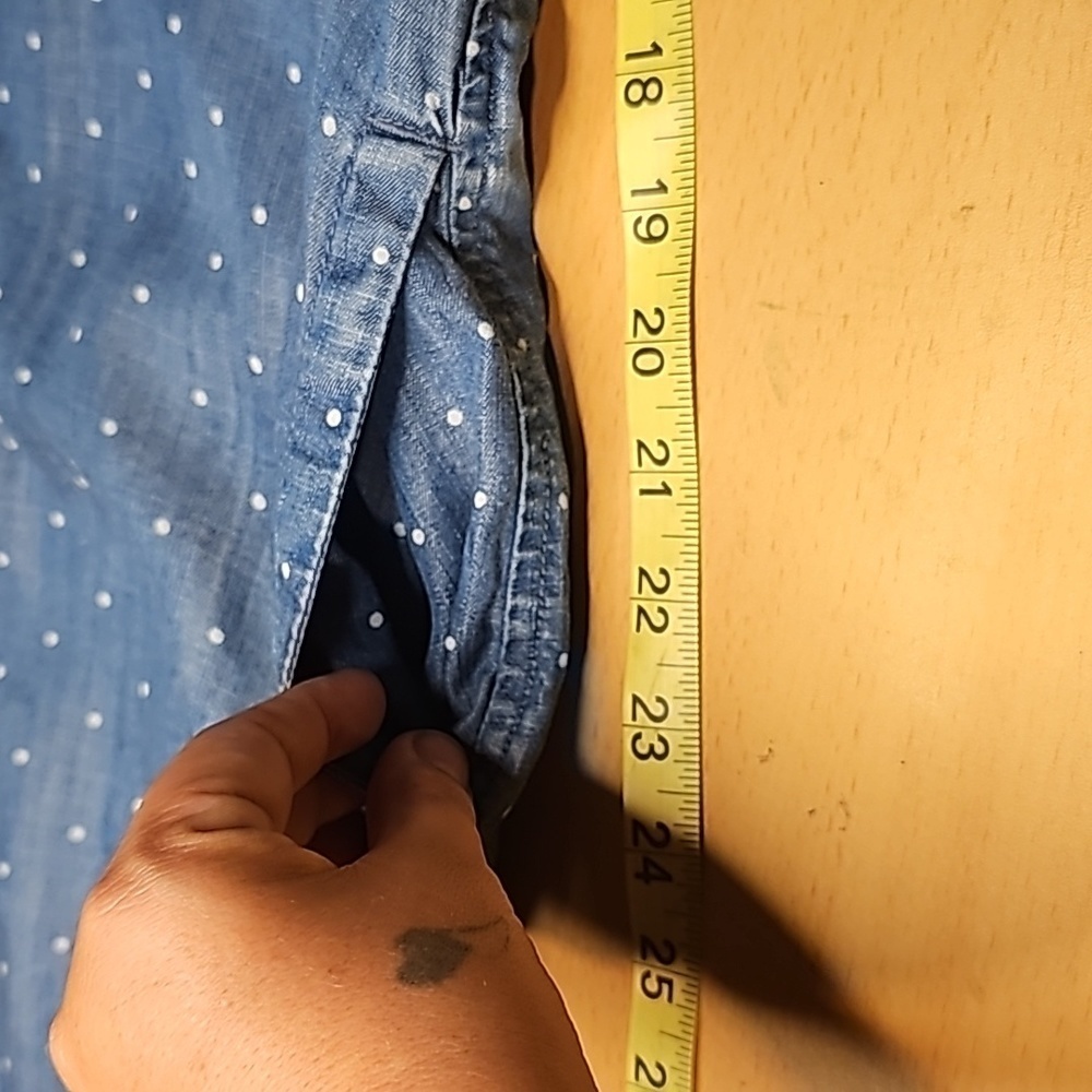 Med Philosophy polka dotted denim like shirt dress with pockets - Picture 8 of 9